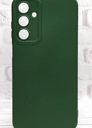 Чехол pro camera для samsung galaxy m34 5g / m346 бампер с микрофиброй зеленый