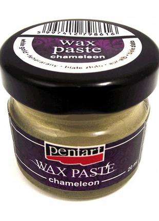 Паста восковая pentart wax paste золото белое 20 мл (4430pe)1 фото