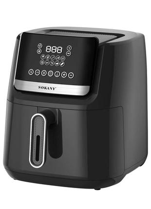 Аэрофритюрница sokany sk-10007 6.5 л., черный