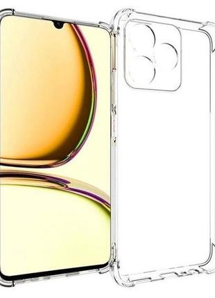Чехол fiji proof для realme note 50 (rmx3834) прозрачный бампер с усиленными бортами transparent