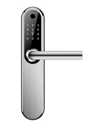 Розумний дверний біометричний замок seven lock sl-7768bf silver (врізна частина 6068r)