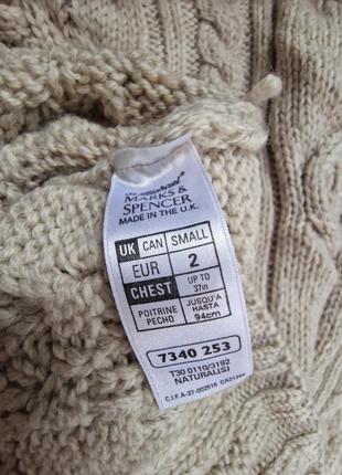 100% шерсть, винтажний світер молочного кольору marks and spencer6 фото