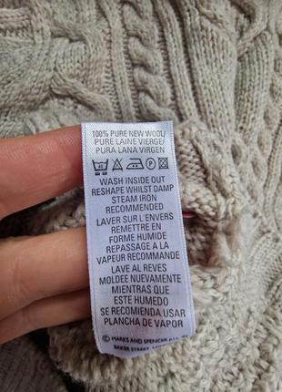 100% шерсть, винтажний світер молочного кольору marks and spencer3 фото