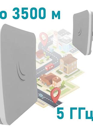 Зовнішня точка доступу 5ghz wi-fi mikrotik sxtsq 5 ac (rbsxtsqg-5acd)