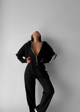 Костюм жіночий спортивний під adidas / костюм однотонний з полосками по сторонах / костюм жіночий якісна петля / є обмін / стильні новинки6 фото