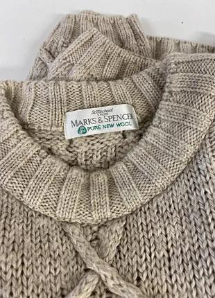 100% шерсть, винтажний світер молочного кольору marks and spencer