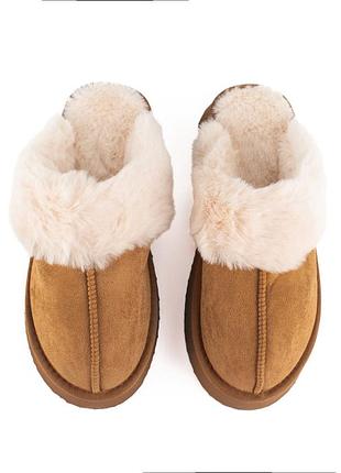Уггі жіночі капці зимові карамель текстиль на платформі 150501