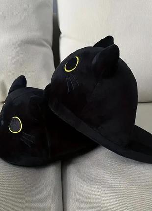 Капці милі та м'які котики 40-41 розмір. чорні.