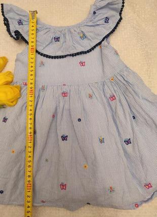 Літня сукня на дівчинку 12-18 міс. платтячко для дівчинки. сарафан з рюшами5 фото