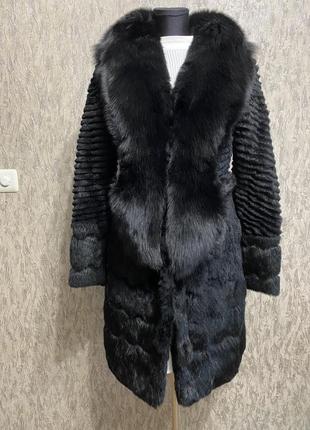 Натуральна шуба кролик та песець