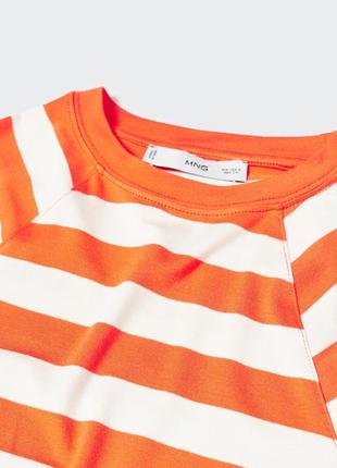 Футболка, футболка в смужку, футболка полоска mango, футболка з віскози6 фото