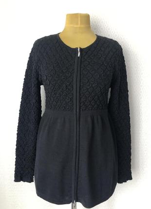 Чёрный кардиган с 3d-эффектом от monari, размер 42.