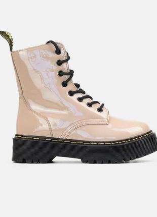 Черевики dr martens leather black fur 10095