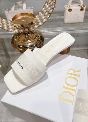 Тапочки dior с вышивкой