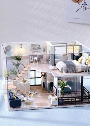 Румбокс вилла уютная жизнь roombox villa the satisfied time cutebee интерьерный конструктор l-032 + музыка +