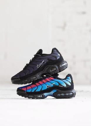 Брендовые мужские кроссовки nike air max plus tn black blue red * pinapd