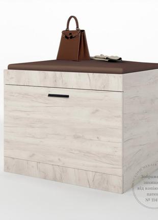 Тумба для обуви эверест соната то-600 60х38х45 дуб крафт белый