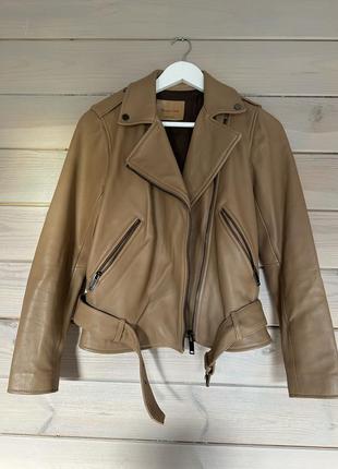 Кожаная куртка massimo dutti