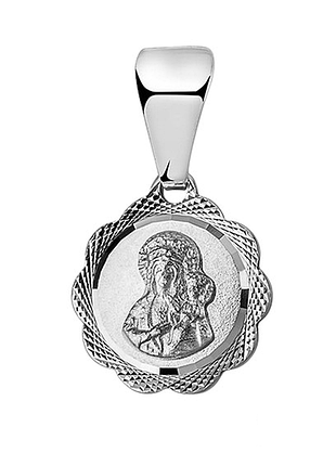 Серебряная подвеска-иконка «божья матерь». md 1045
