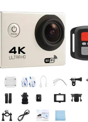 Водонепроницаемая спортивная 4k wi-fi экшн-камера dmx 30 белая