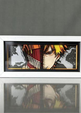 Багатошаровий нічник лампа аніме chainsaw man людина-бензопила світильник гібрид денджи denji