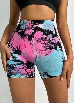Шорты с мраморным принтом, разноцветные, размер l