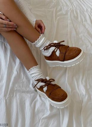 Черевики зимові сноубутси з хутром тедді чорні коричневі мокко бежеві 11330 11331 11332 11333