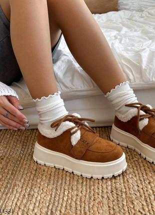 Черевики зимові сноубутси з хутром тедді чорні коричневі мокко бежеві 11330 11331 11332 11333