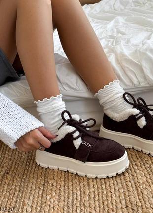 Черевики зимові сноубутси з хутром тедді чорні коричневі мокко бежеві 11330 11331 11332 11333