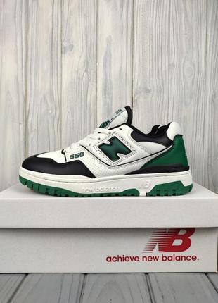 Кроссовки new balance 550 white green