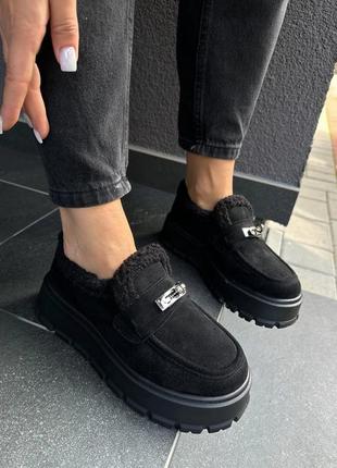 Кеди кросівки з хутром на платформі утеплені