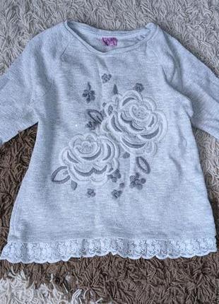 Шикарний світшот светр кофта, 5-6 р