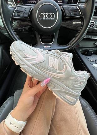 Утепленные на флисе кроссовки new balance 530 fleece termo grey pink
