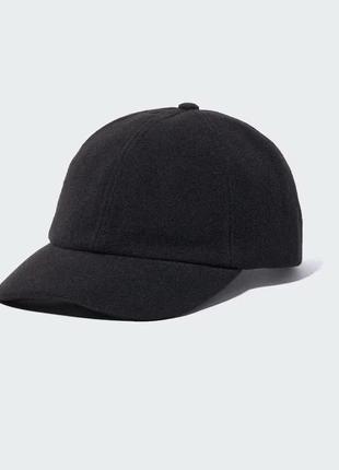 Кепка uniqlo чорна uv protection cap (wool like)