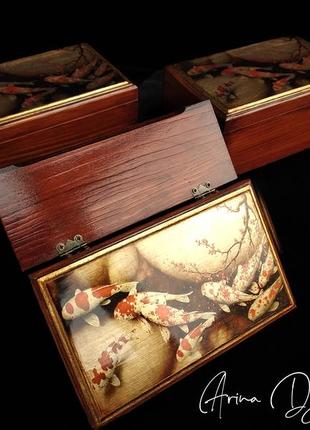 Шкатулка "рыбы кои"