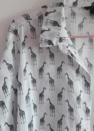 Женская хлопковая рубашка h&m