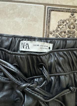 Шкіряні штани ,zara xs-s4 фото