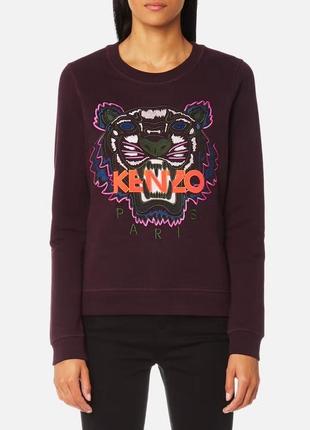 Кофта свитшот kenzo бургунди бордовый оригинал