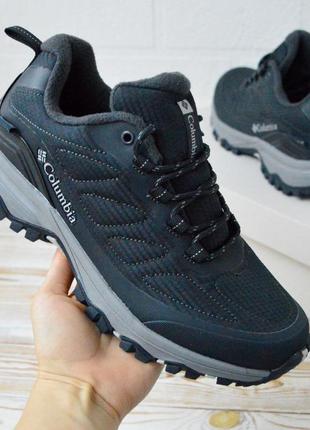 Теплі практичні чоловічі сині термо кросівки goretex мембрана,вологостійкі,водонепроникні,зимові