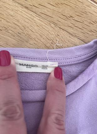 Платье трикотажное для девочки mango сиреневое 152 см, 11-12 лет фиолетовое2 фото