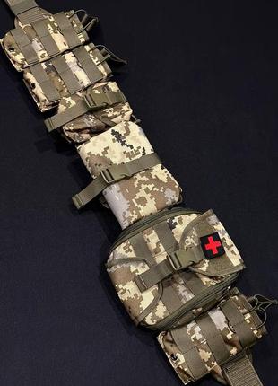 Комплект рпс з фастексом + 6 підсумків піксель ремінь та підсумки для швидкого скидання dm-11