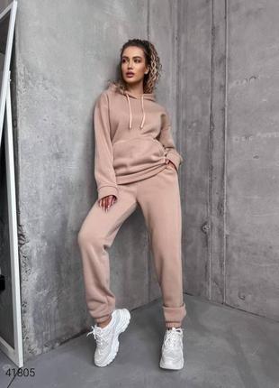 Акция!! теплый женский костюм трехнитка на флисе