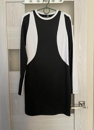 Черно-белое платье shein m