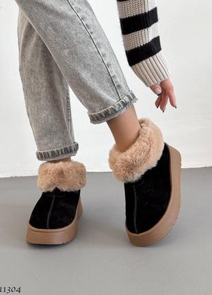 Уггі чорні жіночі замш