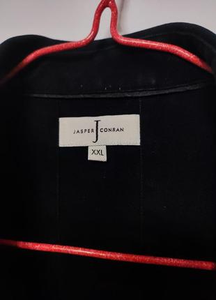 Сорочка рубашка чоловіча чорна щільна пряма широка повсякденна jasper conran man, розмір 2xl3 фото