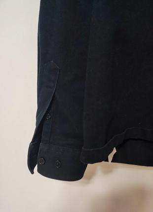 Сорочка рубашка чоловіча чорна щільна пряма широка повсякденна jasper conran man, розмір 2xl9 фото