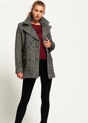 Новое с биркой шерстяное женское полупальто superdry.2 фото