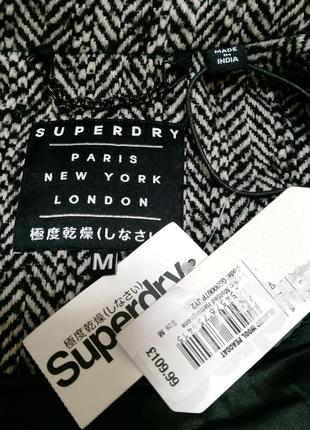 Новое с биркой шерстяное женское полупальто superdry.8 фото