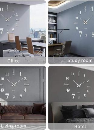 Настенные часы soledi с 3d-наклейкой, настенные часы своими руками, многоразовые,...
