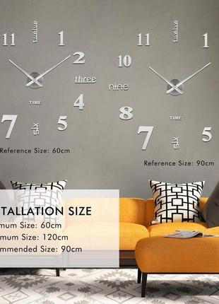 Настенные часы soledi с 3d-наклейкой, настенные часы своими руками, многоразовые,...